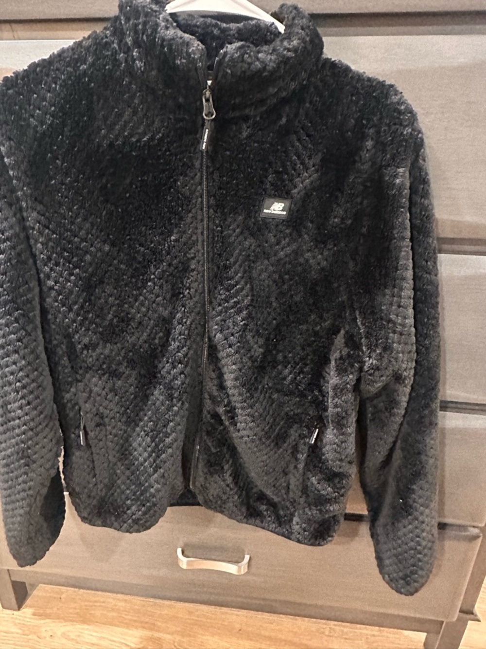New Balance Black Plush Fleece Full-Zip Jacket